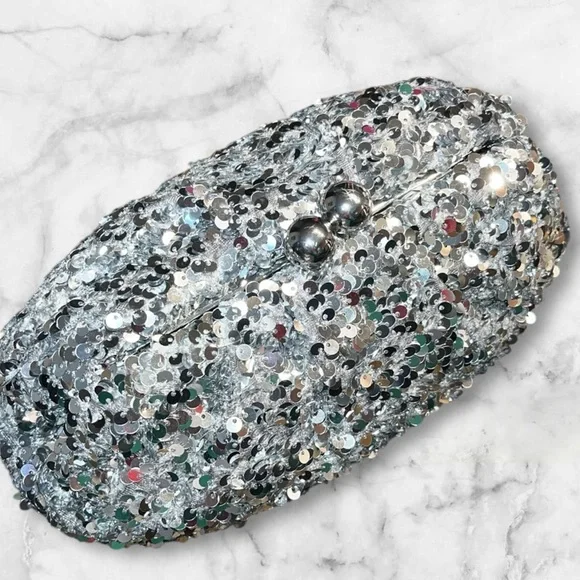 kate spade Silver Sequin Clutch - Picture 6 of 11